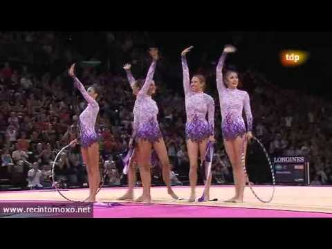 Bulgaria 3 ribbons and 2 hoops World Championships Montpellier 2011