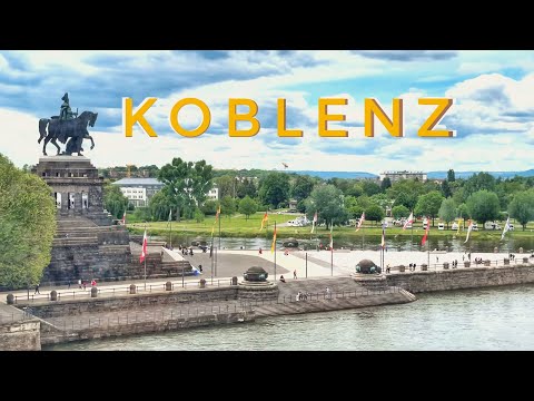 Koblenz, Germany in 4K | Deutsches Eck, Festung Ehrenbreitstein, Seilbahn