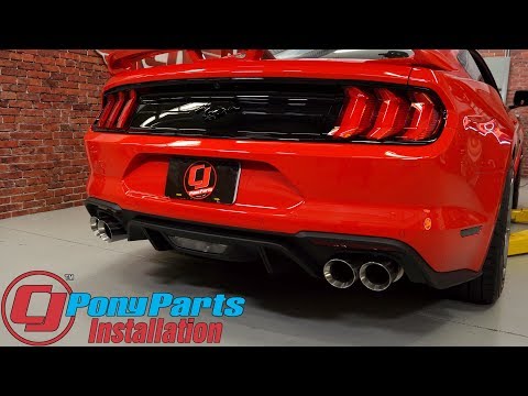 2018-2023 Mustang GT MagnaFlow Cat-Back Quad Tip Competition 3" w/o Active Exhaust Fastback Install