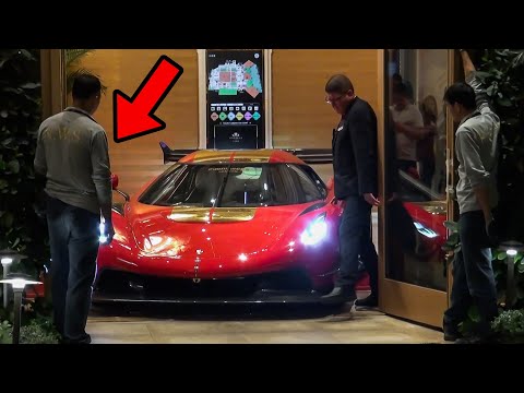 This Guy Almost Crash a $3M Koenigsegg Jesko Attack While Driving Out From a Hotel!!!