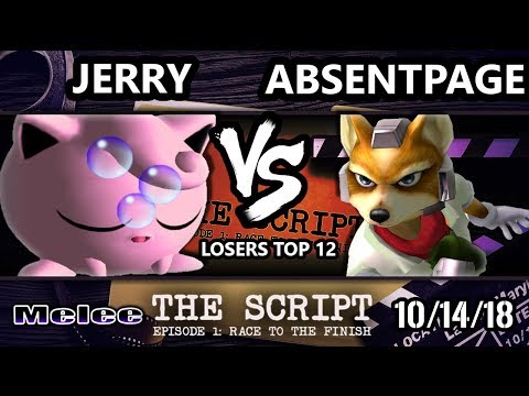 The Script - EBM | Jerry (Jigglypuff) Vs. CLN | AbsentPage  (Fox) - Smash Melee Losers Top 12