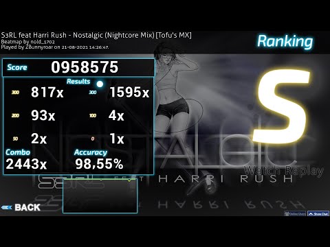 Osu!Mania - Nostalgic Nightcore Remix - TofuMX. 98.55% (3.99*) 958k