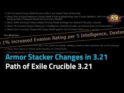 Armor Stacker Changes in 3.21 - Path of Exile Crucible 3.21