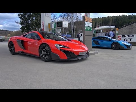 Delta Red McLaren 675LT - Start up, Accelerations on Track!