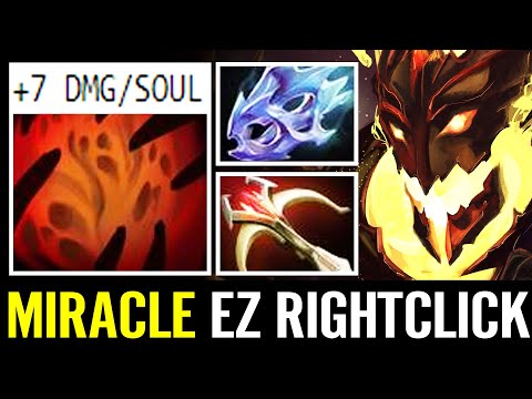 WTF 100% Right click! Miracle Shadow Friend 7 DMG/SOUL Moonshard Deadalus Ez MMR Dota 2 Pro Gameplay