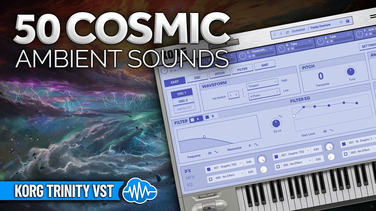 LFO026 - 50 Cosmic Ambient Sounds - Korg Trinity VST - Video Preview 1