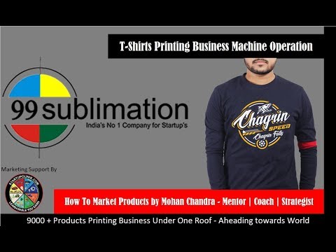 Overview about the t-shirt printing machine