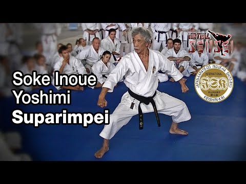 Soke Inoue Yoshimi teaches Suparimpei (kata, bunkai & questions) - Seminar Italy 2013