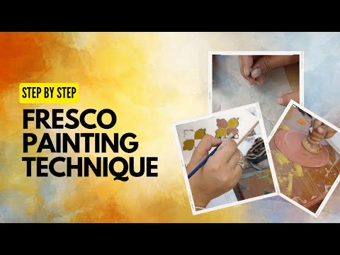 How to make a fresco painting | Step by step tutorial of fresco painting for beginners