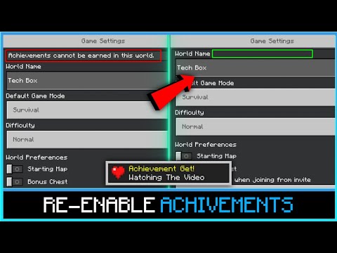 How To Enable ACHIEVEMENT After Using CREATIVE (MCPE/BEDROCK)