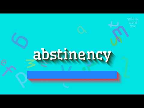 ABSTINENCY - HOW TO PRONOUNCE IT? #abstinency