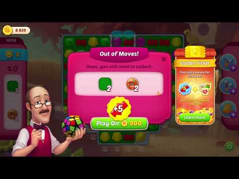 Homescapes: Stuck Level 4018-4019 | Gameplay ( iOS, Android ) 🏠