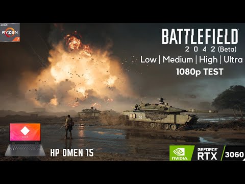 Battlefield 2042 (BETA) on HP Omen 15 | RTX 3060 + 5800H | 1080p Test | Power of Omen