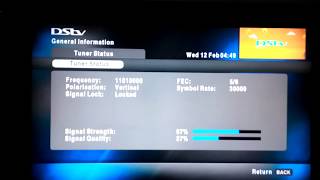How to check your DStv signal strength and signal quality (normal HD or Explora decoder)