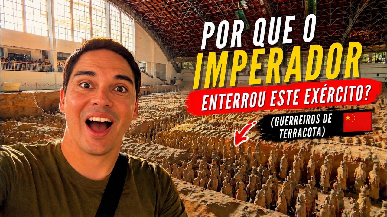 Guerreiros de Terracota em vídeo, exército enterrado em Xi'an, China