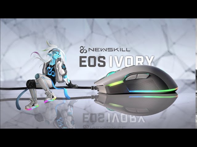 Newskill Eos Ivory Mouse da gioco professionale RGB 16000 DPI bianco video