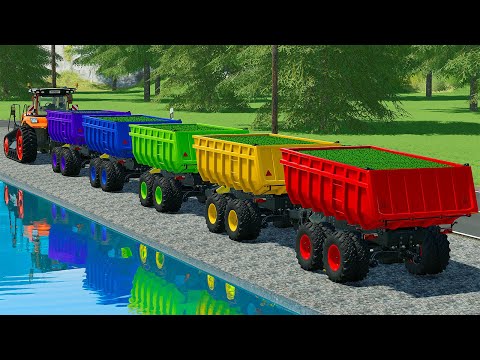 CUT CLOVER AND MAKE CHAFF WITH KRONE FORAGE HARVESTERS AND FENDT TRACTOR - Farming Simulator 22