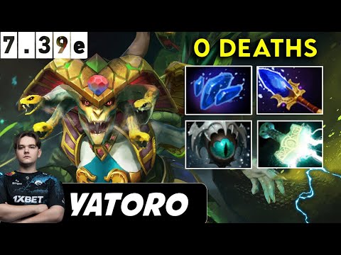 Yatoro Medusa Safelane 0 Deaths - Dota 2 Patch 7.39e Pro player Full Gameplay
