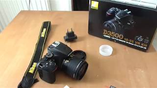 Nikon D3500 VR 18-55 Kit Unboxing/Short Review/Parts Included