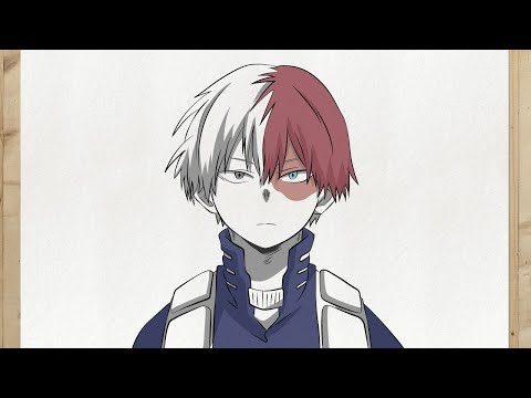 Comment dessiner SHOTO TODOROKI dans My Hero Académia étape par étape et facile