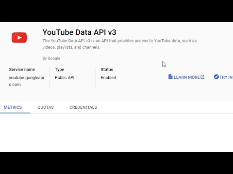 como criar a chave de API do YouTube