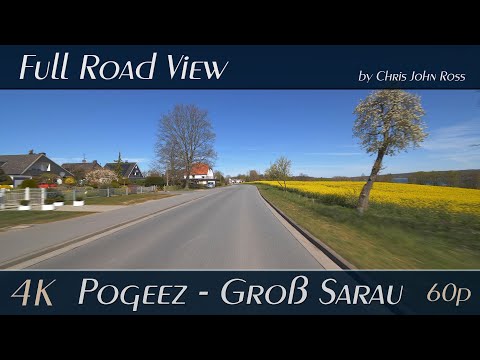 Pogeez - Groß Sarau, Kreis Herzogtum Lauenburg, Schleswig-Holstein, Germany: Hauptstraße - 4K UHD