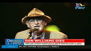 Popular country singer Don Williams dies at age 78 after short illness