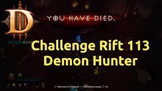Diablo 3 - Challenge Rift - Challenge 113 - Demon Hunter - Failure