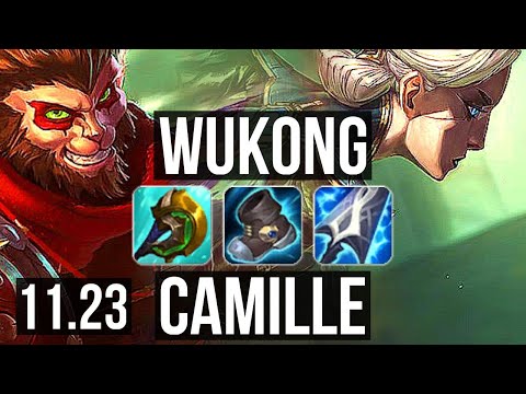 WUKONG vs CAMILLE (TOP) | Rank 4 Wukong, 8 solo kills, Godlike, 300+ games | TR Master | 11.23