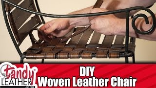 DIY Woven Leather Chair - Furniture Makeover