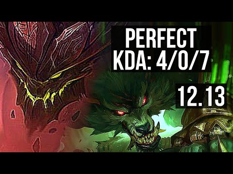 MALPHITE vs WARWICK (TOP) | 4/0/7, 700+ games, 1.1M mastery | KR Diamond | 12.13