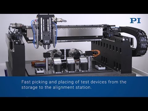 XYZ Gantry System & Hexapod Robot—Active Alignment of Photonic Array—Industrial Packaging Automation