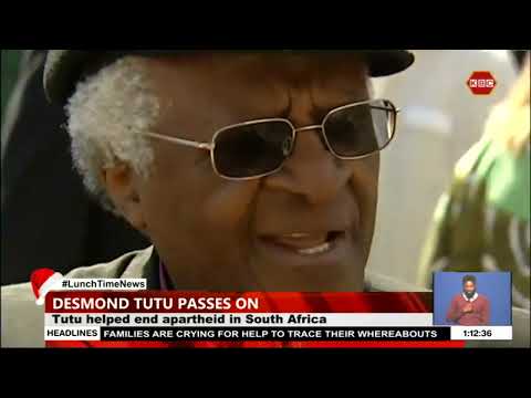 Nobel Peace Prize Laureate Desmond Tutu  passes on