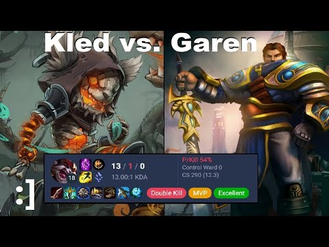 Kled vs. Garen - The default Solo Q Counterpick (ranked gameplay)