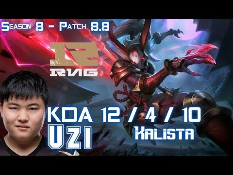 RNG Uzi KALISTA vs XAYAH ADC - Patch 8.8 KR Ranked