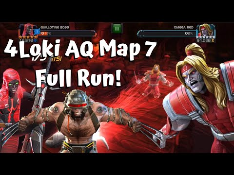 4Loki AQ Map 7 Full Run! Omega Red Variation! Weapon Flex! - Marvel Contest of Champions