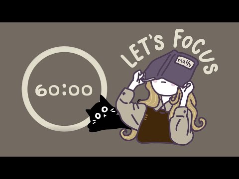 Pomodoro Timer 4x60 (4hr) | ADHD | Let's get focused! | Lofi Hip Hop ♡ #pomodoro #studywithme