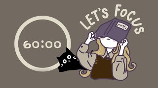 Помодоро таймер 4x60 (4 часа) | СДВГ | Давайте сосредоточимся! | Lofi Hip Hop ♡ #pomodoro #studywith