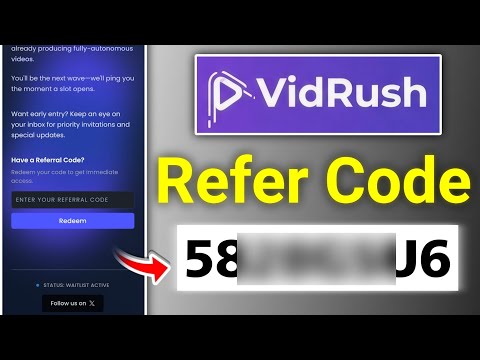 Vidrush.Ai Refer Code | What is the referral code of the Vidrush ai |