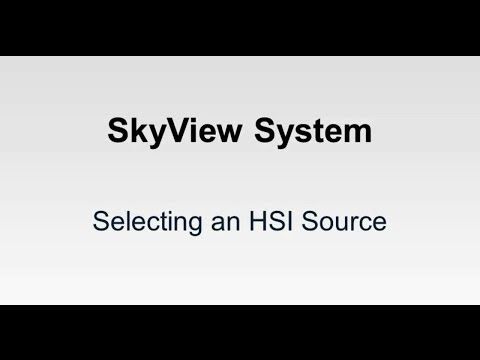 SkyView System - Selecting a Navigation Source for the HSI