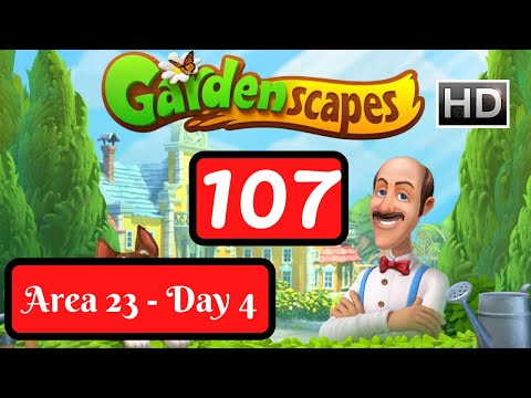 Gardenscapes Story - Part 107 - Area 23 Day 4 - Gameplay [HD]