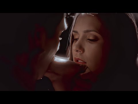 Damon and Elena sharing blood - scenes Delena