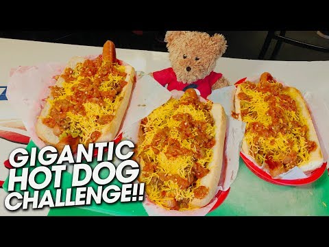 Homewrecker Chili Hot Dog Challenge in California w/ Spicy Habanero Salsa!! Video