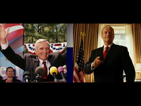 Swing Vote (2008) trailer still with Kevin Costner and Madeline Carroll, political rally scene