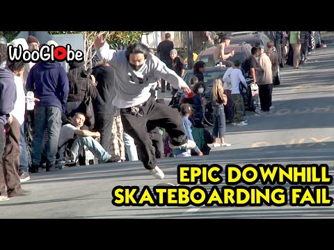 Insane Fastest Hill Bomb Crashes, Dolores Park || WooGlobe