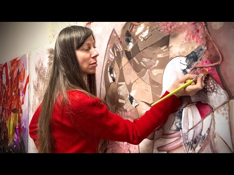 Intuitive painting. This is how a picture is created step by step.