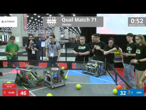 VEX Worlds 2016 - VEX U - Design - Qual 71 (ALBA) 200 vs 143 (CSM)