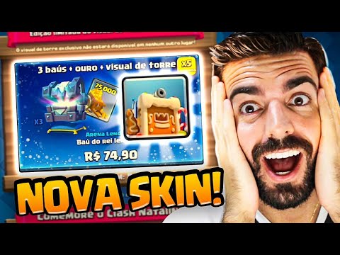 CONSEGUI A MAIS NOVA SKIN DE TORRE DO REI DO CLASH ROYALE!