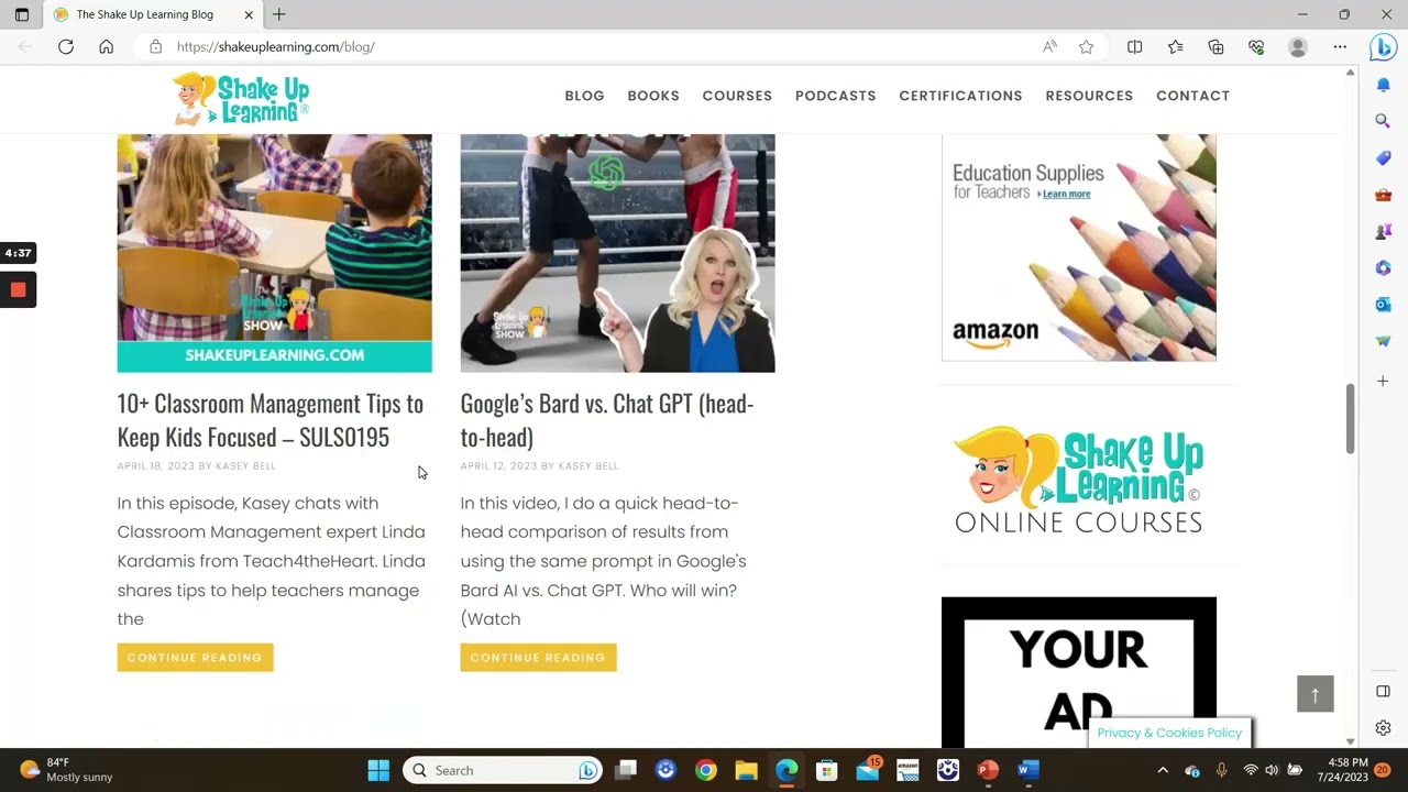 EDUC 639: Trends and Issues in Educational Technology Presentation on Blogs