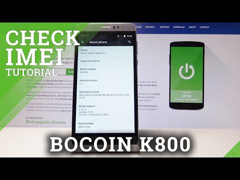 How to Locate IMEI Number in Bocoin K800 - Check IMEI & SN